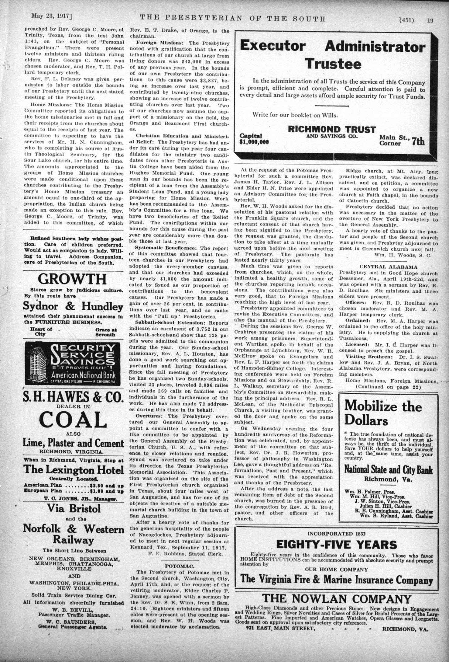 Corresponding Member of Central Alabama Presbytery